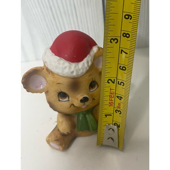 Vintage Lefton Ceramic Christmas Xmas Mouse Figurine - Picture 6 of 6